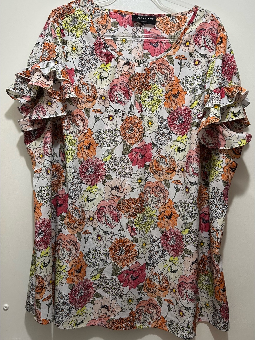 Feminine floral blouse with a botanical print for Lane Bryant